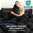thumbnail image 3 of BDEUS 7 Pieces Comforter Set Queen，Bed in A Bag，All Seasons Bedding Sets with Comforter,Fitted Sheet,Flat Sheet,Pillowcases & Shams, Black, 3 of 14