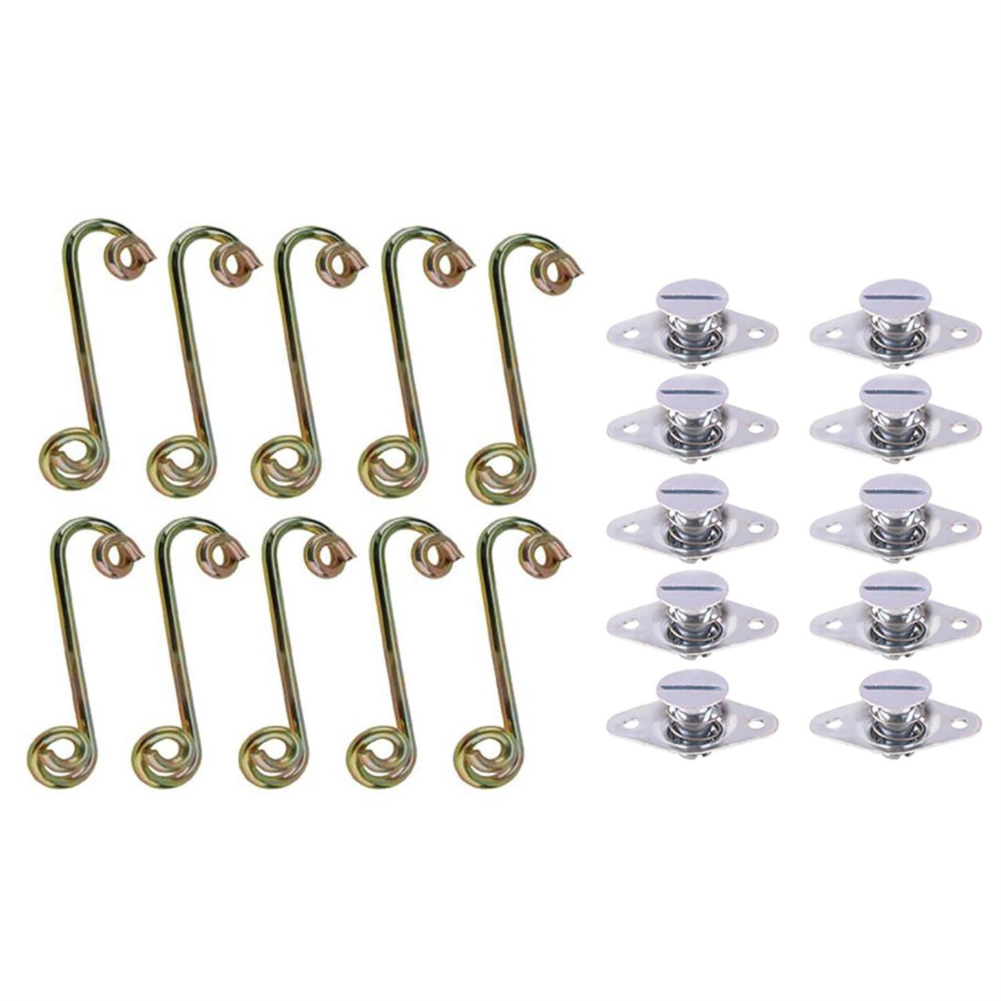 Flush Mount Self-Ejecting 1/4 Turn Fasteners and Springs, Pack/10 ...