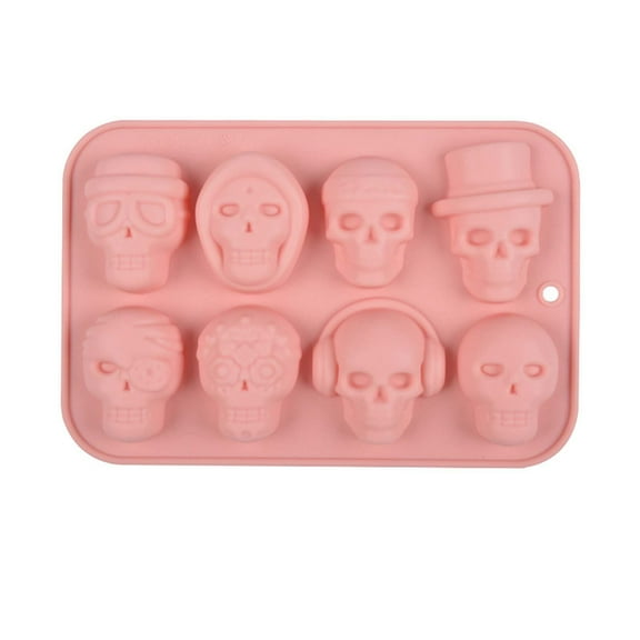 Konghyp Skull Silicone Chocolate Molds, Baking Moulds for Cake Decoration, Jelly and Pudding Maker, Safe and Easy to Clean, Ideal for Ice, Chocolate, and Hand Soap Molds