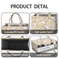thumbnail image 4 of Large Capacity Tote Bag,Pioneer Flower Floral Print Pattern Handbag Fashion Luxury Tote Bag,15.7"x13"x 5.1" Inches,Laptop Compatible, 4 of 6