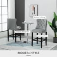 thumbnail image 4 of HOMCOM Upholstered Bar Stools Set of 2, Counter Height Wingback Barstools, 4 of 10