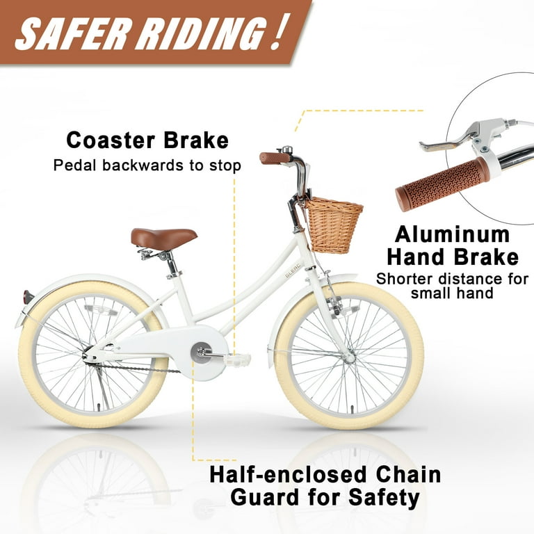 Glerc Little Molly 20 inch Kids Girls Bike for 7-13 Years Old