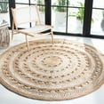 thumbnail image 2 of SAFAVIEH Natural Fiber Penelope Geometric Area Rug, Ivory/Natural, 9' x 9' Round, 2 of 8