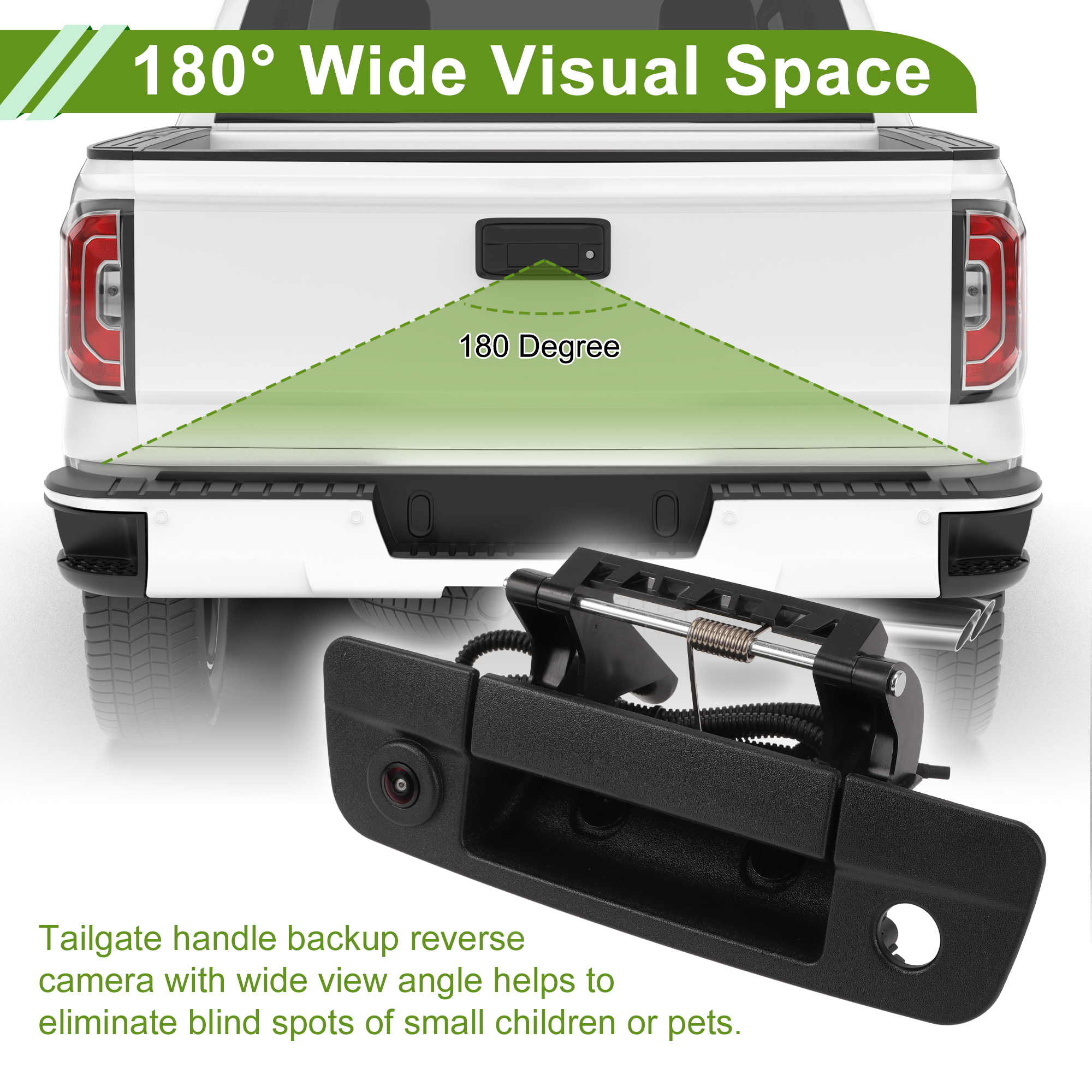 Unique Bargains Tailgate Handle Backup Camera for Ram 1500 2500 2013-2018