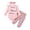 Pink, variant on Newborn Baby Girls Clothes 3 Months Girls 3PCS Outfits Set Letter Print Heart Print Newborn Girls Long Sleeve Top Pants Set with Headband Pink