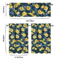 thumbnail image 6 of Bright Lemon Kitchen Curtains Set, Modern Yellow Fruit Print Tier and Valance with I Love Lemons Retro Vintage Floral Pattern, Fresh Summer Drapes for Kitchen or Office, 6 of 6