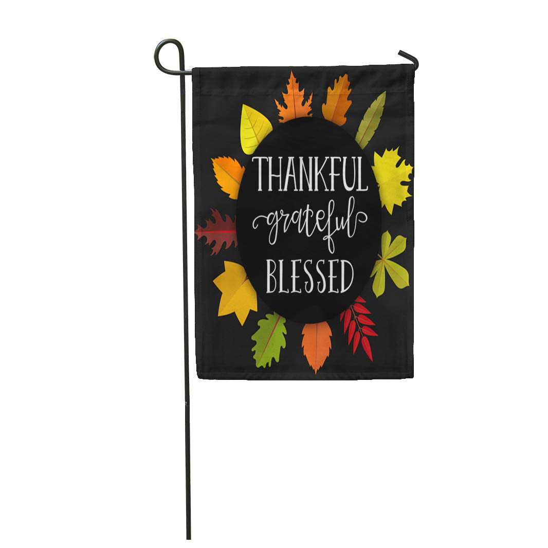 KDAGR Autumn Thankful Grateful Blessed Simple Lettering Thanksgiving ...