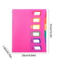 thumbnail image 3 of HengDidi 6 Pocket Rainbow Accordion File Organizer Colorful Plastic Folder for Office Documents A4 Paper Storage with Elastic Closure Home Portable, 3 of 6
