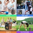 thumbnail image 7 of Bluetooth Speakers Wireless Portable Loud Speaker Subwoorer Blue Tooth LoudSpeakers Line-in Remote Control FM Radio TF U-Disk AUX Player Room Home Party Outdoor/Indoor Loudspeaker (Brown), 7 of 7