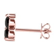 thumbnail image 4 of Black Diamond Earring For Women 0.25 To 1.5 Carat Brilliant Round 3 Stone Natural Black Diamond Stud In 14K Solid Rose White Yellow Gold, 4 of 4