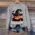thumbnail image 5 of BRGZLK Halloween Witch Sweatshirts Women 2026 Fall Novelty Crew Neck Horror Season Long Sleeve Lightweight Warm Comfort Soft Pullover Tshirt for Party Gray C 2XL, 5 of 6