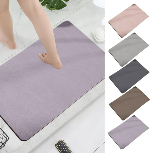 Alfombrilla Súper Absorbente | Alfombra de baño antideslizante para puerta, cocina, lavandería | Barro de diatomeas de secado rápido | A prueba de aceite, fácil de limpiar | PVC blando | 16"x24"