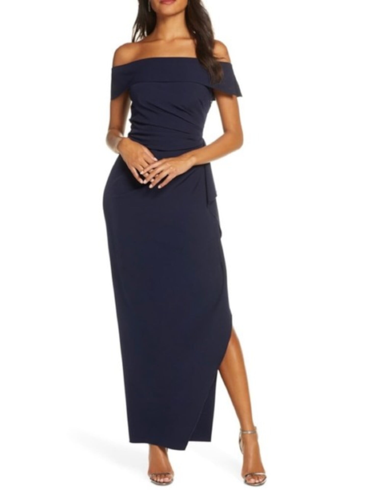 vince camuto navy long dress