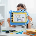 thumbnail image 4 of Magnetic Drawing Board for Kids with Three Primary Colors, No-Mess Learning Tool for Painting and Letter Practice, One-Button Erase and Portable Easy-Grip Handle (Blue), 4 of 4