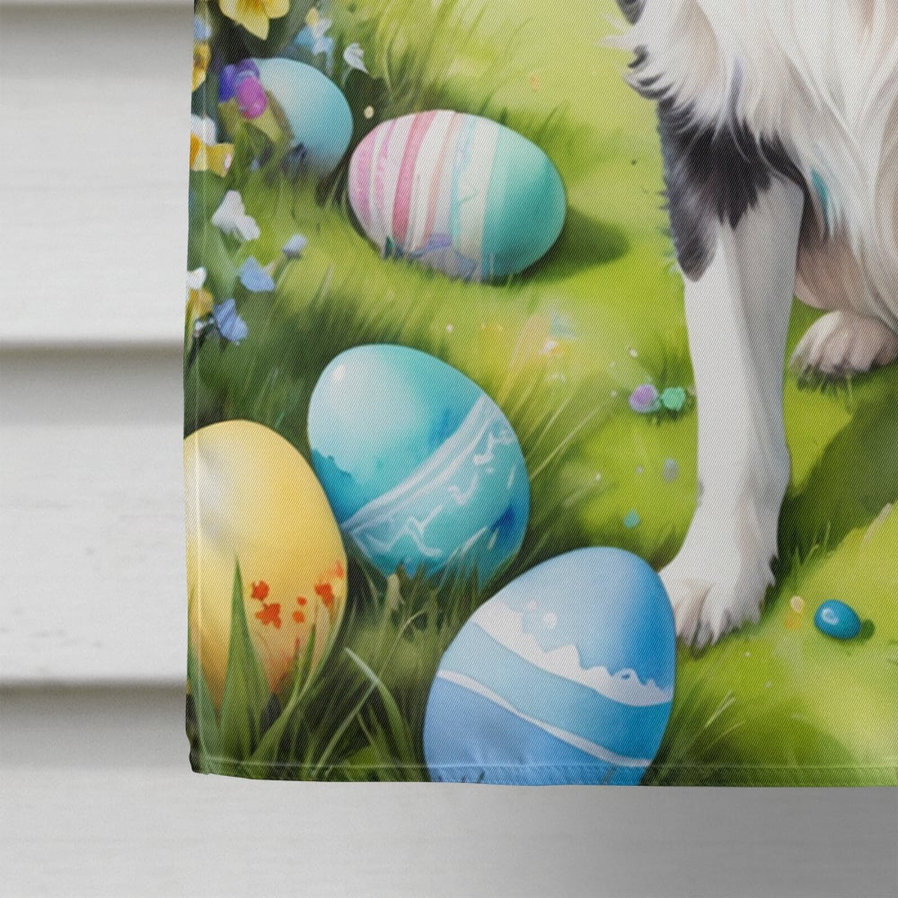 Border Collie Easter Egg Hunt House Flag 28 in x 40 in
