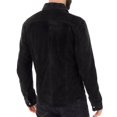 thumbnail image 2 of Men's Stylish Stylish Black 100% Genuine Suede Leather Lightweight Soft Satin lining Jackets for Men - XS Size, 2 of 3