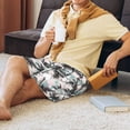 thumbnail image 2 of Daiia Hawaii Palms Mens Woven Stretch Pajama Short,Short Pajama Pants-Small, 2 of 7