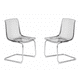 thumbnail image 1 of Set 2 Sillas Acrílicas Cantilever Cromada Oficina Amobelli, 1 of 4