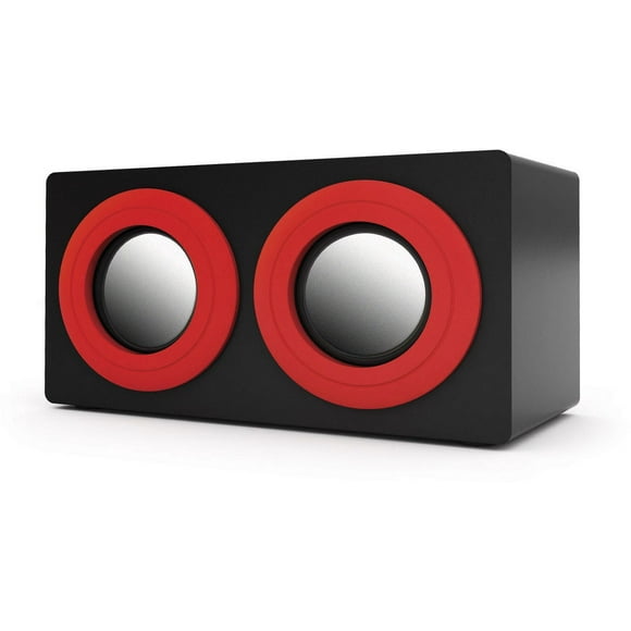 Borne Portable Stereo Black & Red Multimedia Speaker