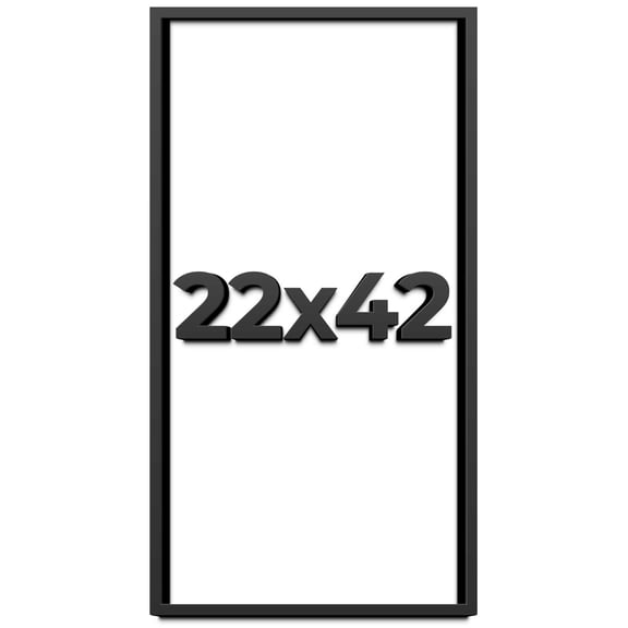 22x42 Shadow Box Frame Black | 1 inches Deep Real Wood Contemporary Shadowbox Display Frame | UV