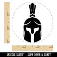 thumbnail image 2 of Ancient Greek Roman Spartan Helmet Front Self-Inking Rubber Stamp Ink Stamper - Blue Ink - Small 3/4 Inch, 2 of 7