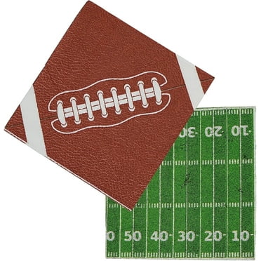 4E's Novelty Football Disposable Napkins, 80 Pack, Party  Party Decorations, Supplies for Birthdays or Games