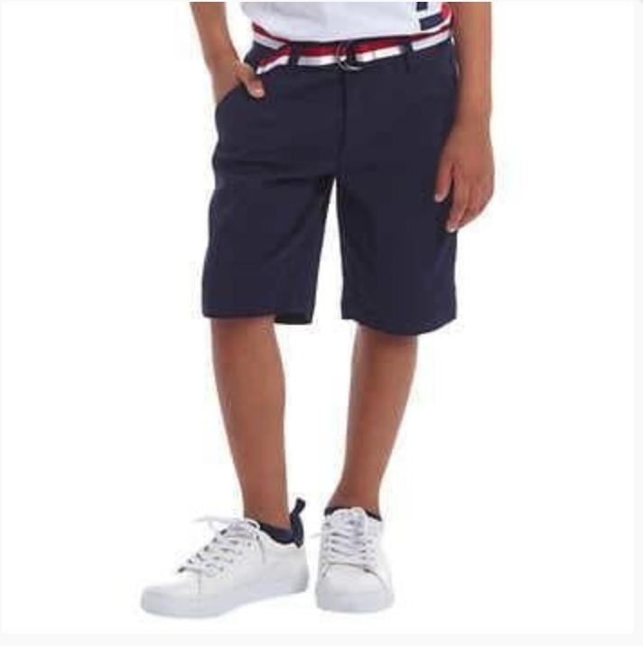 Kids School Uniform Clothes for Little Or Big Boys with Husky and Slim Sizes Tommy Hilfiger Flat Front Twill Blend Shorts