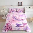 thumbnail image 2 of Castle Fairy Sea Mermaid Full Size Comforter Sets,Bling Glitter Print Bedding Sets, 2 of 8