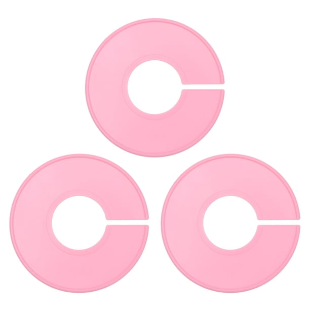 3 separadores de tallas de ropa redondos para armario, prácticos anillos para clasificar la ropa (rosa)