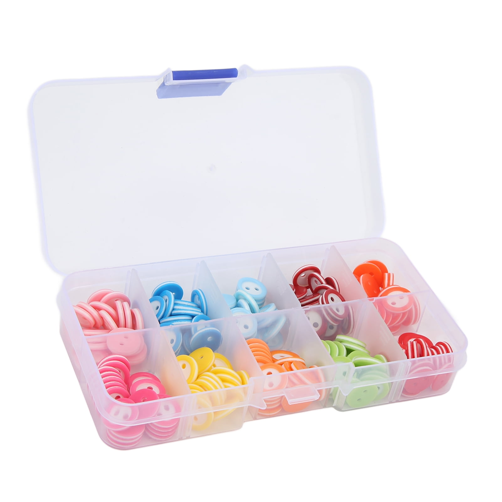 ANGGREK Resin Buttons,200pcs Sewing Buttons 11mm Round Colorful Resin 2 Holes Craft Buttons With