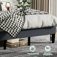 thumbnail image 4 of Soscana Bed Frame with Upholstered Headboard, King Size Platform Bed Frame with Adjustable Headboard & Adjustable Feet & Wooden Slats Support,Easy Assembly,Non-Slip Without Noise, 4 of 9