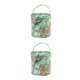 thumbnail image 3 of Cateissary Bolsa redonda de hilo de tejer para ganchillo, organizador artesanal, cesta de almacenamiento de lana, accesorios de costura, bolsa con Verde 2piezas, 3 of 6