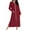 #01_Red, variant on Women's Zipper Robe Xmas Plaid Print Housecoats Long Sleeve Pajamas with Pocket Soft Knee Length Nightgowns Fitted Bathrobes Comfy Christmas Pajama