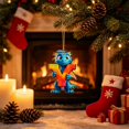 thumbnail image 6 of Cute Christmas Tree Decorations Flat Printed Acrylic Christmas Hanging Ornaments, Lovely Pet Pendant with Hanging Rope for Xmas Party, Scratchproof Colorfast Holiday Decor and Gift for Animal Lovers, 6 of 6