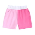 thumbnail image 5 of Fozruso 2 Piece Outfit Sets Toddler Kids Baby Boys Girls 2 Piece Tracksuit Summer Outfits Color Block Short Sleeve T Shirt With Shorts Set,12-24 Months(Pink), 5 of 5