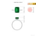 thumbnail image 5 of ANGARA Lab Grown 2.85 Ct Solitaire Emerald-Cut Emerald Classic Engagement Ring for Women in 14K White Gold (Size-10x8mm) | May Birthstone, Anniversary, Jewelry Gift for Women | Lab-Grown Emerald Ring, 5 of 8