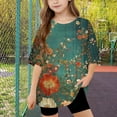 thumbnail image 5 of Virmaxy (5-15 Years) Boys Girls Fashion Casual Shirt Teenagers Solid Color Short Sleeve Round Neck Top Summer Loose Casual Trendy Pullover Shirt Multicolor-29 12 Years, 5 of 8