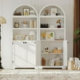 thumbnail image 5 of Luku 71.6" Tall Arched Storage Cabinet, 5-Tier Wooden Pantry with Doors & Adjustable Shelves, Arch Organizer, 5 of 8