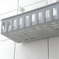 thumbnail image 4 of 2-Pack Corner Storage Rack, Shower Caddy Organizer Shelf Rack Hanging Wall Mount Organizer Basket for Kitchen, Bathroom, Shower, Sponges, Cleaning Tools, Space Saving Design Gray 2pc, 4 of 8