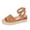 Brown, variant on Clearance VerPetridure Women’s Ankle Strap Platform Wedge Espadrilles Open Toe Canvas Cork Summer Sandals