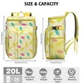 thumbnail image 3 of Summer Insulated Cooler Backpack with Food Pattern - 20L Leakproof Soft Cooler Bag for Ice Cream, Dessert & Sweet Treats, Perfect for Beach & Picnic, 3 of 5