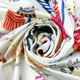 thumbnail image 4 of Wrapables Large Fashionable Cats Head Wrap Square Scarf 35 x 35 Inches, Cream, 4 of 9