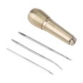 thumbnail image 1 of LYUMO 3 Copper Handle Sewing Awl Leather Shoe Repair Tool, Handle Needles Sewing Awl, Copper Handle Sewing, 1 of 9