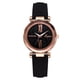 thumbnail image 1 of LVPAI Reloj de pulsera de cuarzo para mujer con correa de PU delgada y sencilla a la moda (negro), 1 of 4