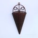 thumbnail image 5 of Triangular de ratán de pared colgante decorativo de montaje en pared de cocina colgante de pared triángulo de moldeo por inyección de color marrón claro, 5 of 8