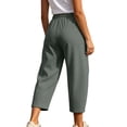 thumbnail image 5 of Women's Sweatpants Lounge with Elastic Waist Ladies' Wide Leg Curved Knife Casual Loose 9-inch Elastic Waist Drawstring Pocket Long Sweatpants Comfy Sweatpants for Women Gifts for Her, 5 of 8