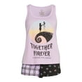 thumbnail image 5 of Disney's Nightmare Before Christmas Women's and Women's Plus Shorty Pajama Set, 2-Piece, 5 of 5