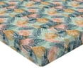 thumbnail image 4 of Ambesonne Exotic Fitted Sheet, Jungle Atmosphere Leafy Art, California King, Pale Pink and Amber, 4 of 5