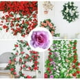 thumbnail image 5 of 2pcs 7.5 Ft. Artificial Rose Vine for festival Decor, Hanging Silk Flower Garland for Outdoor Home Wall Decorations - purple, 5 of 5