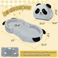 thumbnail image 5 of spanspace Foldable Toddler Travel Bed, Portable Floor Bed for Kids with Washable Cover, Toddler Cots for Sleeping with Adorable Panda Design, No Assembly Required, Easy to Carry, Gray, 5 of 10